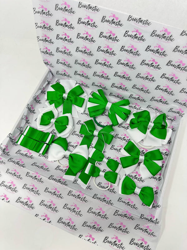 Surprise School Bundle - Emerald Green & White - 12 Items