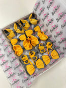 School Bundle - Matching Pairs - Clips - Yellow Gold & Metal Grey