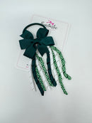 3 Inch Pinwheel Corker Bobble - Green & White Gingham