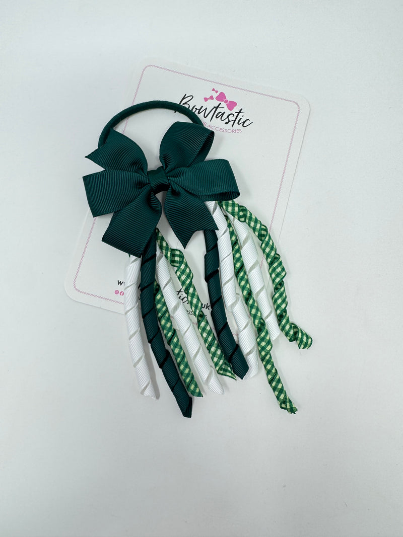 3 Inch Pinwheel Corker Bobble - Green & White Gingham