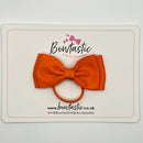 3 Inch Flat Double Bow Thin Elastic - Russet Orange