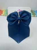 4 Inch Tail Bow - Light Navy
