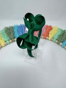 3 Inch Bow Alice Band - Forest Green