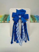 3 Inch Pinwheel Corker Bow - Royal Blue & Bluebell
