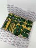 School Bundle - 5 Matching Pairs - Clips & Bobbles - Forest Green & Yellow Gold
