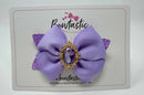 3.5 Inch Glitter Gem Bow - Lilac