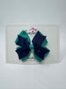 3.5 Inch 2 Layer Bow - Navy & Jade Green