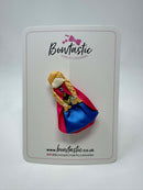 Novelty Bow - Princess - Pink & Blue Pigtail Princess