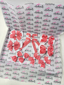 School Bundle - Matching Pairs - Clips - Red & White Gingham