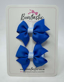 2 Inch Flat Bow - Royal Blue & Bluebell - 2 Pack