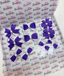 School Bundle - 5 Matching Pairs - Clips & Bobbles - Purple & White