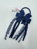 3 Inch Pinwheel Corker Bobble - Navy & White Gingham