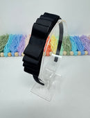 4 Inch Layer Ribbon Alice Band - Black