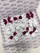 School Bundle - Matching Pairs - Clips & Bobbles - Wine & White