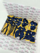 School Bundle - 5 Matching Pairs - Clips & Bobbles - Navy & Yellow Gold
