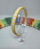 Alice Band - Yellow & White Gingham