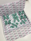 School Bundle - Matching Pairs - Clips - Green & White Gingham