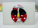 3.5 Inch Polka Dot Bow - Red & Black