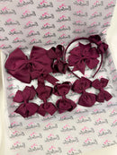 School Surprise Bundle - Clips & Bobbles - Wine - 10 Items (Copy)