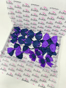 School Bundle - 10 Items - Matching Pairs - Purple & Navy - Clips & Bobbles