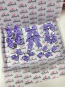 School Bundle - Matching Pairs - Clips - Purple Gingham