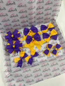 School Bundle - 10 Items - Matching Pairs - Purple & Yellow Gold - Clips