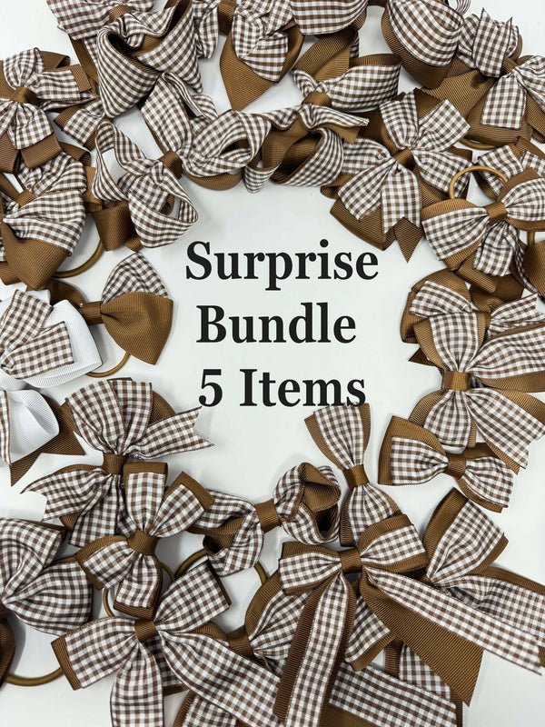 Surprise School Bundle - Brown Gingham - 5 Items