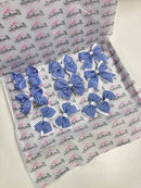 School Bundle - Matching Pairs - Clips & Bobbles - Royal Blue & White Gingham