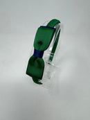 3 Inch Flat Bow Alice Band - Navy & Forest Green