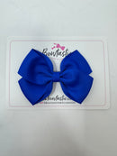 4 Inch Flat Bow - Electric Blue