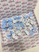 School Bundle - Matching Pairs - Clips - Light Blue Gingham & White