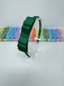 4 Inch Layer Ribbon Alice Band - Forest Green