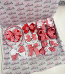 School Surprise Bundle - Clips & Bobbles - Red Gingham - 10 Items