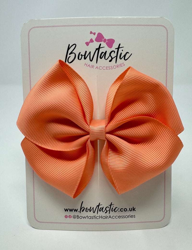 4 Inch Flat Bow - Peach