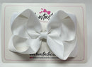 4.5 Inch Bow Bobble - White