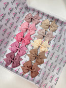 Autumn Bundle - 3.5 Inch Flat Bow Bundle - Bobbles - Autumn Pinks & Naturals