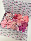 Autumn Surprise Bow Bundle - Clips & Bobbles - Autumn Pinks - 10 Items