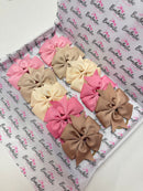 Autumn Bundle - 4 Inch Pinwheel Bow Bundle - Bobbles - Autumn Pinks & Naturals