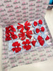 School Bundle - Matching Pairs - Clips & Bobble - Red & Bluebell