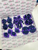School Bundle - Matching Pairs - Clips & Bobble - Purple & Navy