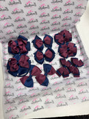 School Bundle - Matching Pairs - Clips & Bobble - Burgundy & Navy