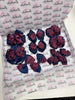 School Bundle - Matching Pairs - Clips & Bobble - Burgundy & Navy