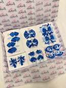 School Bundle - Matching Pairs - Clips & Bobble - Royal Blue & Bluebell