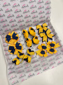 School Bundle - Matching Pairs - Clips & Bobbles - Navy & Yellow Gold