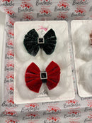 Christmas Bow Set - 4 x 4.5 inch Fluffy Bows