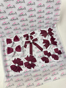 School Bundle - Matching Pairs - Clips & Bobbles - Burgundy & White