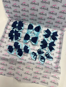 School Bundle - Matching Pairs - Clips & Bobbles - Navy & Light Blue