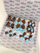 School Bundle - Matching Pairs - Clips - Turftan & Blue Topaz