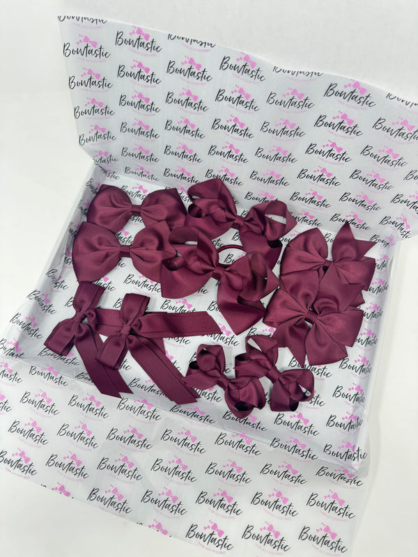 School Bundle - 10 Items - Matching Pairs - Burgundy
