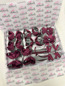 School Bundle - Matching Pairs - Clips & Bobbles - Burgundy & Metal Grey